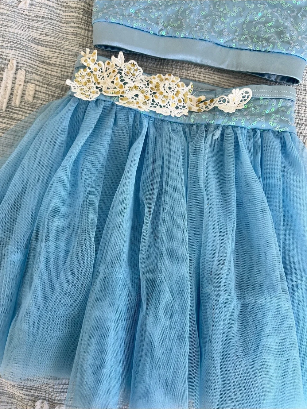 Revolution Blue and Green Tulle Dance Costume Duo